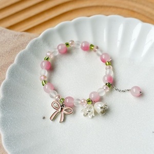 Pulsera de lazo con cuentas de cristal florales Resoul, bonitos brazaletes con dijes, accesorios de moda para <span class=keywords><strong>mejores</strong></span> amigas y niñas - Product Image 1