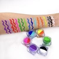 Palette de peinture corporelle naturelle à base d'eau pour Halloween, multicolore, effet arc-en-ciel, 5g, pour le visage et le corps, OEM