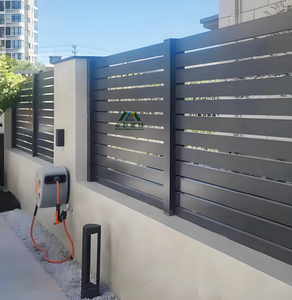 Clôture réglable en acier inoxydable et alliage d'aluminium, design moderne extrêmement robuste, matériau durable, résistant à la rouille - Product Image 5