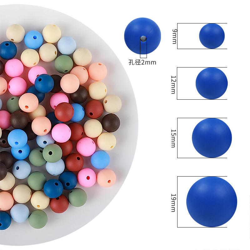 Custom 99 Colors BPA Free Teething Teether Loose Bead Food Grade