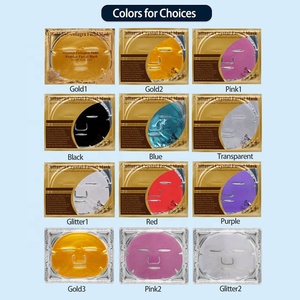 Vente en gros de produits de beauté Masques en feuille d'or 24 carats Masque facial au collagène avec logo personnalisé - Product Image 2
