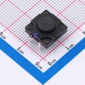 SMG-12-H055A1 Tactile Switch Through hole Component (THT)-4P,12x12mm Switch Single Pole Single Throw Round Button 2.5N 12mm - Product Image 1
