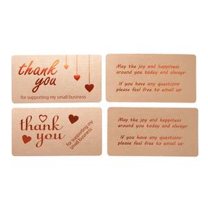 Cartes de remerciement de luxe personnalisables et imperméables pour petites entreprises, prix d'usine - Product Image 4