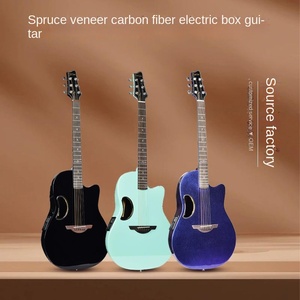 Chitarra Elettrica Cross-border in Fibra di Carbonio con Impiallacciatura in Abete, Chitarra Elettrica Folk da <span class=keywords><strong>41</strong></span> Pollici Intelligente per Uomo e Donna - Product Image 1