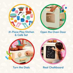 Set furnitur bermain peran dapur kayu Kanada Australia Montessori perlengkapan memasak pura-pura anak prasekolah ruang bermain balita - Product Image 4