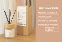 Parfum d'intérieur Resistance désodorisant personnalisé avec couvercle rond en bois diffuseur d'arôme de roseau de luxe avec huile essentielle