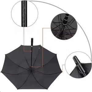 Red and Black Double-layer Breathable Golf <b>Umbrella</b> High-grade Car Advertising Gifts - Product Image 2