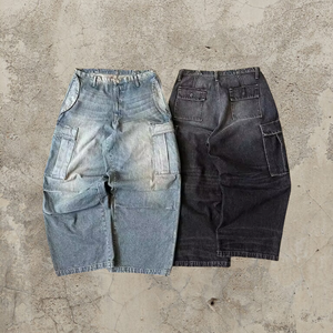 Custom Streetstyle Trend Pure Wash Pantalones Stonewashed Denim Jeans Casual Baggy Jeans para hombres Denim Tear Pants - Product Image 2