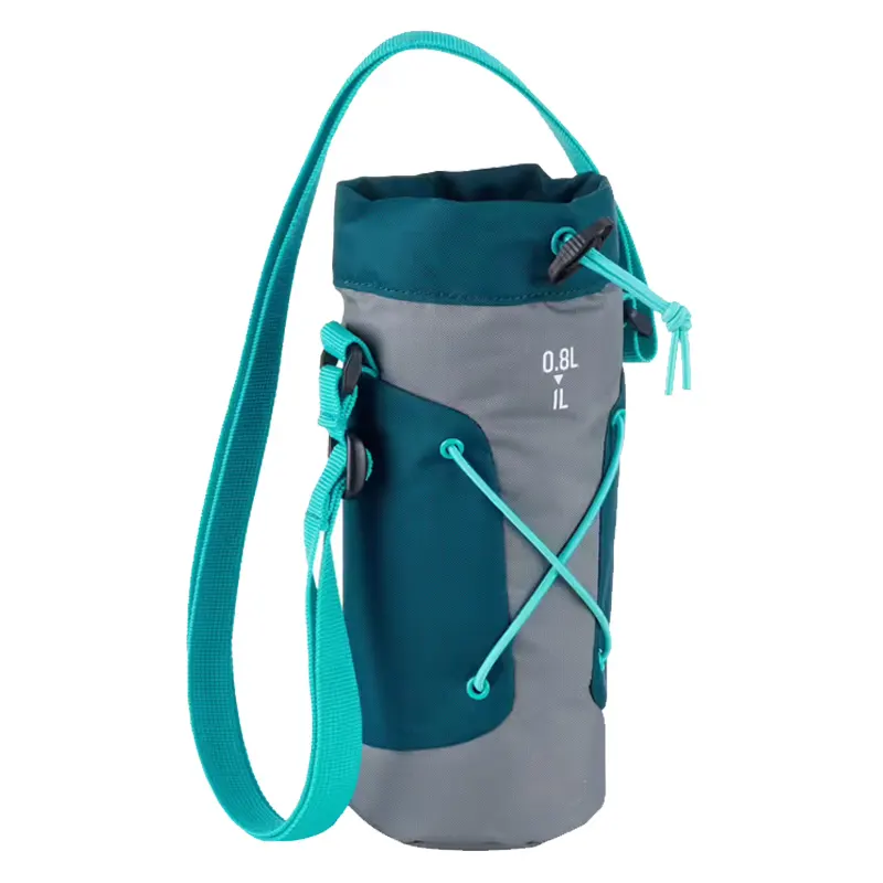 زجاجة المياه الحرارية الناقل حامل حقيبة مع الكتف ، مخصص المشي معزول غطاء حامل مشروبات