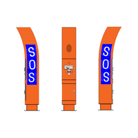 Colonne d'appel d'urgence pour autoroute, tunnel, chemin de fer, point d'appel SOS, téléphone d'urgence, IP66, anti-vandalisme, acier, haut-parleur PA 30W