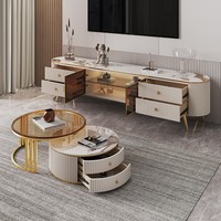 Meuble TV de luxe léger à l'italienne laque minimaliste moderne 30cm étroit pour petits appartements armoire à dalles de roche salon