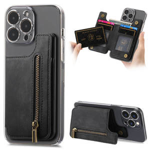 Funda de Teléfono Tipo Cartera con Cierre Retro S25 Ultra 5G, Material PU, Bloqueo RFID para Tarjetas de Crédito, Diseño Antigolpes, Empaque en Bolsa OPP - Product Image 1