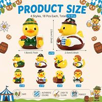 72 mini figurines de canards en PVC, jouets de bain flottants éducatifs, en vrac, pour jeux de sable et cadeaux de fête