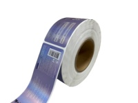 Autocollant adhésif holographique mat en PET imperméable et résistant à l'huile, emballage de savon liquide, forme oblongue, impression offset CMYK personnalisée