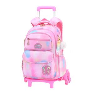 Mochilas Escolares con Ruedas de Alta Calidad para Niñas, Maletines Rosados de Lujo y Mochilas de Viaje Casuales con Logo Personalizado - Product Image 1