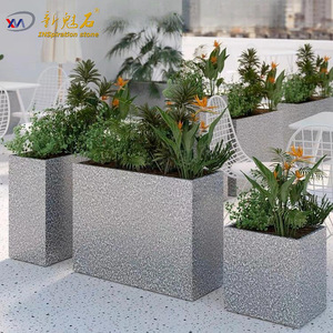 Nuevos Materiales de Construcción en Piedra, Jardinera de Terrazo Gris Claro, Hormigón de Alto Rendimiento para Espacios Públicos y Calles Comerciales - Product Image 3