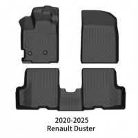 Tapis de sol de voiture de luxe 3D TPE 3 pièces, épaisseur 3,0 mm, pour Renault Duster 2020-2025 - Faciles à nettoyer et résistants