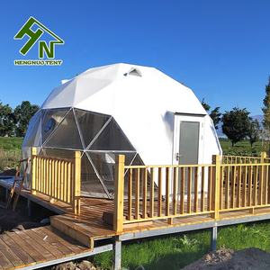 6m de luxe blanc PVC <span class=keywords><strong>Camping</strong></span> en plein air hôtel touristique Glamping café Resort Village jardin dôme géodésique tente - Product Image 5
