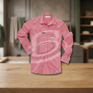 Camisa de vestir a rayas para hombre, camisas clásicas de manga larga, con un solo parche y bolsillo, informal, trabajo cómodo - Product Image 2