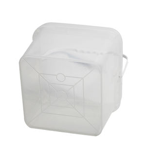 Customized packaging barrel Transparent storage <b>bucket</b> High-quality PP material With a <b>lid</b> 4L plastic <b>bucket</b> with handle - Product Image 2