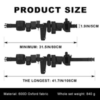 Ceinture Tactique Détachable pour Sécurité, Système Modulaire d'Équipement, Étui, Pochette Lampe Torche, Kits Utilitaire, Ceinture de Service Moulée