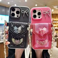 Étui de téléphone BAILI Factory luxueux et populaire avec porte-cartes, sac bandoulière et chaîne métallique pour Redmi 15A/X8 PRO MAX/NOTE 15