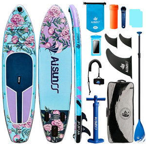 Tabla de Paddle Surf Inflable Aisunss |   Plataforma de PVC de 11' con Tecnología Drop Stitch para Pesca y SUP, con Bomba de Aire, Directo de Fábrica - Product Image 1