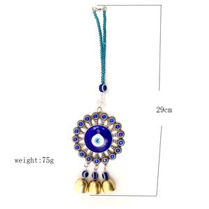 Ojos hogar colgante ornamento vida árbol demonio ojos viento carillón campana venta al por Mayor turco azul ecológico amor Feng Shui cristal - Product Image 5