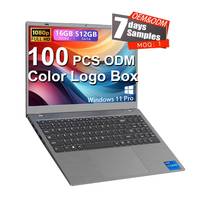 Laptop Dual-Core OEM Windows 11 Pro 15.6 inci 512GB SSD Garansi 2 Tahun Colokan AS Model Bisnis Nirkabel dengan AMD Radeon RX 580