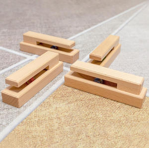 Porte-serviettes mural en <span class=keywords><strong>bois</strong></span> massif avec pince géante et adhésif pour salle de bain et cuisine - Product Image 1