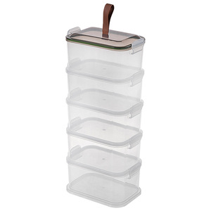 Spice Storage Box Rectangle Flip Top Airtight Kitchen Container For Dried Chili Star Anise Pasta Beans - Product Image 5