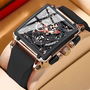 CRRJU 2312 Hollow Waterproof Quartz Wrist Fashion Watches for Men Date Sports Silicone <b>Clock</b> Male Montre Homme - Product Image 4