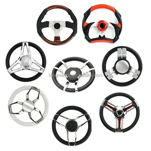 High Quality 316 Stainless Steel Boat Power Steering Wheel PU Foam With 6 Wheels Wholesale