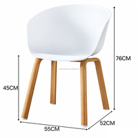 Chaise de salle à manger moderne en plastique avec accoudoirs, coque incurvée multicolore, idéale pour la maison, les cafés et les restaurants – Offre Spéciale