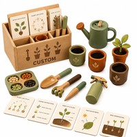 Jeu éducatif Montessori en bois pour enfants sur le cycle de vie des plantes, avec cartes, pour la préscolaire, sur la nature et la botanique