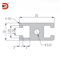 Cadre de porte d'équipement de profilé en aluminium extrudé industriel 10*20 profil en alliage d'aluminium industriel 1020