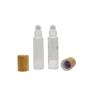 Botellas de vidrio mate de 5ml y 10ml con tapa de imitación madera para aceites esenciales, perfumes y subenvasado transparente al por mayor - Product Image 6