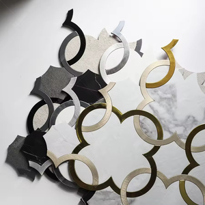 Đá Cẩm Thạch hiện đại nhìn 4 mét dày PVC Vinyl vỏ và dính gạch tự dính tường Gạch Mosaic cho nhà bếp backsplash - Product Image 1