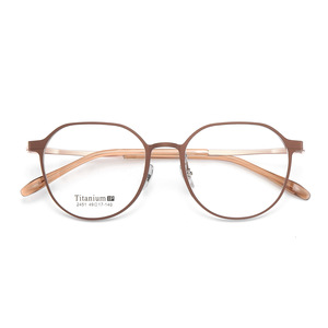 Montures de lunettes rondes en titane IP 2451 49-17-140, légères, monture complète, unisexe, verres en acrylique - Product Image 1