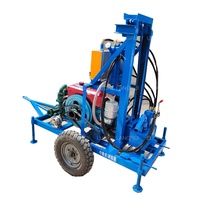 150m 25HP plate-forme de forage Portable commerciale pour puits d'eau perceuse de puits d'eau thermique industrielle mèche en alliage de moteur diesel