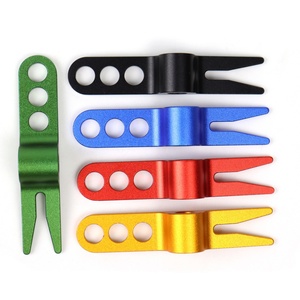 Serviette fantaisie en forme d'outil de jeu, fourche de golf originale, marqueur de balle de golf pour enfants, amusant, avec alignement précis et motif dollar laser, vente en gros - Product Image 2