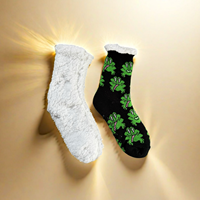 Chaussettes de maison classiques transparentes antidérapantes de qualité supérieure pour femmes, motif dessin animé