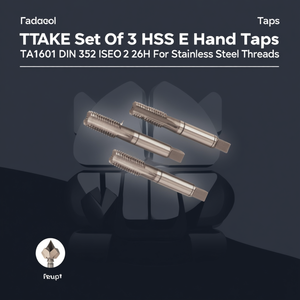 TTAKE Set Of 3 HSS E Hand <b>Taps</b> TA1601 DIN 352 ISO 2 6H For Stainless Steel <b>Threads</b> - Product Image 3