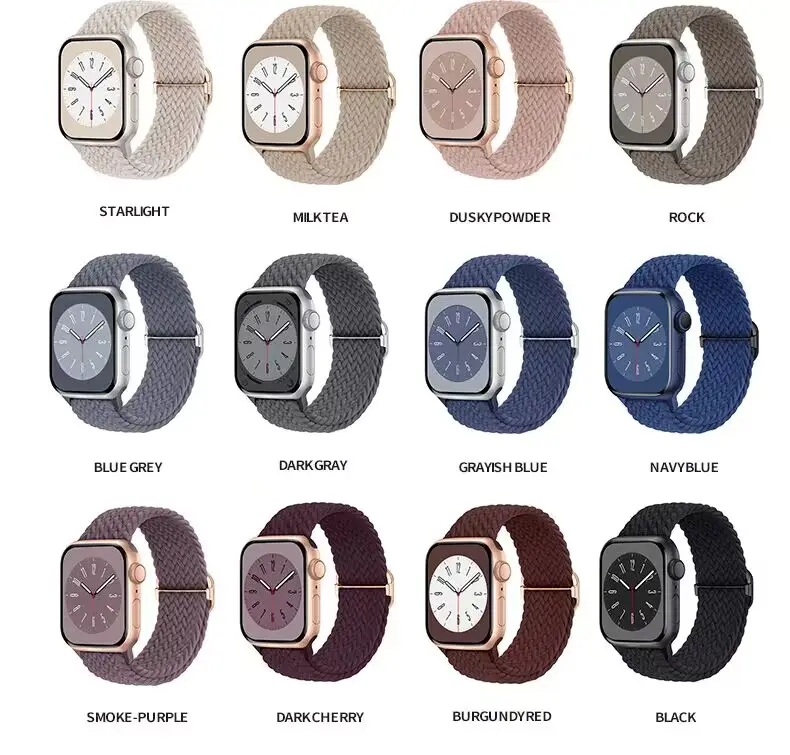 Geflochtene Riemenband New Arrival Watch Uhrenarmband 38/40/41 42/44/45/49mm für Apple Iwatch anpassbare Smart Watch 49mm