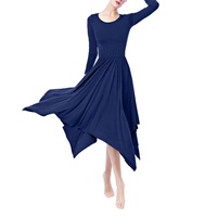 Robe de danse ample à manches longues pour femmes, robe de danse de louange pour femmes