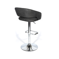 Tabouret de bar pivotant moderne en PU réglable avec repose-pieds