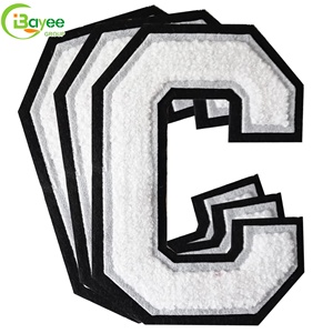 Patchs brodés 3D en chenille avec lettres anglaises, à thermocoller, pour vêtements, chapeaux et sacs, directement de l'usine - Product Image 4