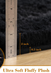 Vente d'usine - Tapis de salon en polyester de grande taille, tapis moelleux et shaggy, tapis luxueux et doux, tapis antidérapant - Product Image 4