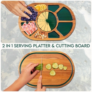 Meilleure planche à découper en bois massif Moule en silicone fonctionnel Planche à découper en résine époxy Planche à découper en résine - Product Image 4