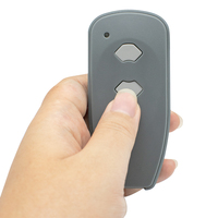 Control Remoto para Puerta de Garaje Scimagic de 433MHz, 2 Botones, Carcasa Gris con Soporte de Pared, Transmisor para Abrir Puertas